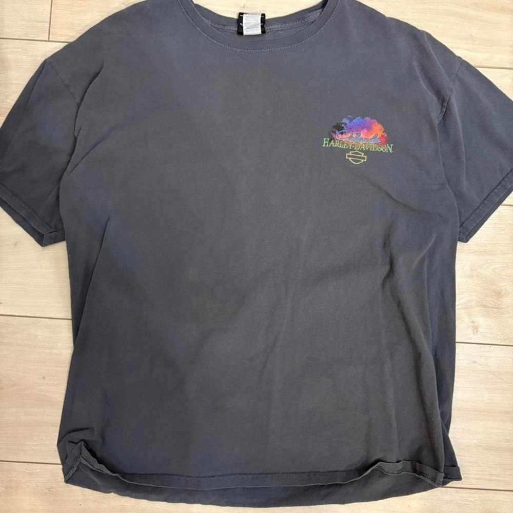 Harley Davidson black and purple tee